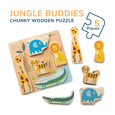 Chunky Wooden Puzzle (Jungle Buddies)